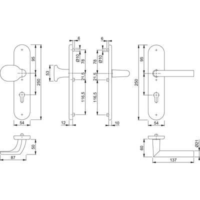 Produktbild von HOPPE® - SI-WSG 86G/3331/3310/1400,LS ov.,12mm,ES1/PZ 92/10,F1,TS 67-72