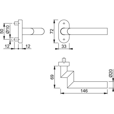 Produktbild von HOPPE® - Halbgarnitur Amsterdam FS-E1400GF2/55,9,F69