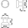 Produktbild von HOPPE® - Halbgarnitur 54/50,F2,o. No.