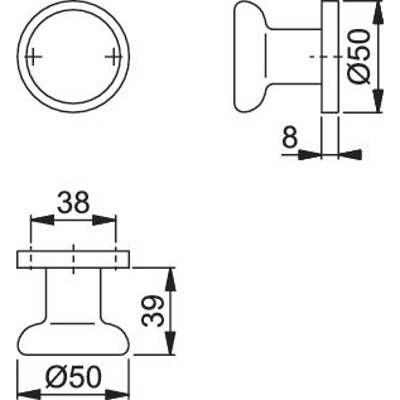 Produktbild von HOPPE® - Halbgarnitur 54/50,F2,o. No.