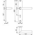 Produktbild von HOPPE® - Drückergarnitur Stockholm E1140Z/302, LS,BB72/8,F69,TS 35-45,o. No.