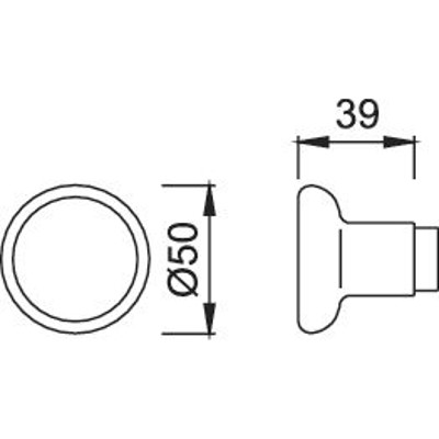 Produktbild von HOPPE® - Knopflochteil 54, 8mm, F1 eloxiert