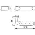 Produktbild von HOPPE® - Drückerpaar London 113H, 10mm, TS 53-73,neusilberfarben eloxiert