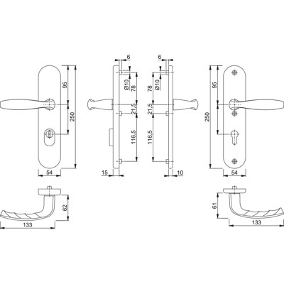 Produktbild von HOPPE® - SI-DRG 1810H/3332ZA/3410,LS ov.,15mm,ES1,ZA/PZ 92/10,F1,TS 66-71