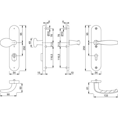 Produktbild von HOPPE® - SI-WSG 76G/3332ZA/3410/1810H,LS ov.,15mm,ES1,ZA/PZ 92/10,F1,TS 66-71