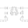 Produktbild von HOPPE® - Drückergarnitur Stockholm 1140/42KV/42KVS,WC/S,8(8),F1,TS 37-42