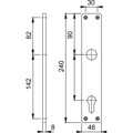 Produktbild von HOPPE® - Langschildpaar London 202H, eckig o. No., PZ 92, F2