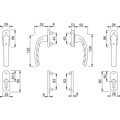 Produktbild von HOPPE® - FTT-Griffgarnitur, PZ, Tôkyô 0710RH/66N, TS 63-68, N 12, ALU naturfarb