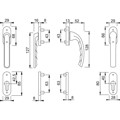 Produktbild von HOPPE® - FTT-Griffgarnitur, PZ, Tôkyô 099KH/66N, TS 63-68, N 12, ALU F8707