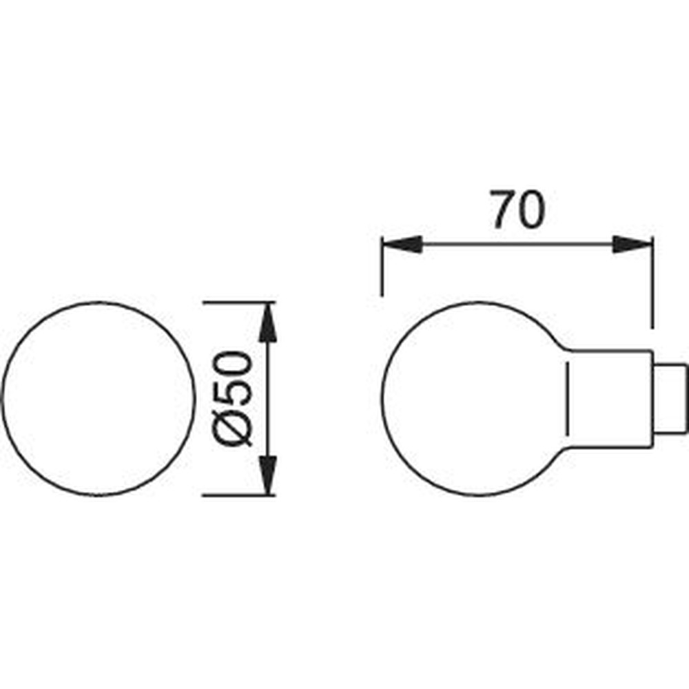 HOPPE® Knopflochteil 50, 8mm, F1 eloxiert Produktbild img2 L