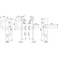 Produktbild von HOPPE® - Wechselgarnitur Liverpool 538G/3357N/1313G, LS,PZ92/8,F1-2,TS 67-72