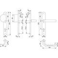 Produktbild von HOPPE® - Wechselgarnitur Liverpool 554/3357N/1313G, LS,PZ92/8,F1-2,TS 67-72