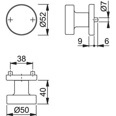 Produktbild von HOPPE® - Halbgarnitur 58/42KV,8,F1,TS 37-42