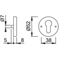 Produktbild von HOPPE® - Schlüsselrosettenpaar E42S,rund,PZ, 8mm,F69