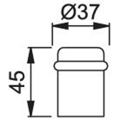 Produktbild von HOPPE® - Bodentürstopper, E498,H 45mm,Ø 37mm, ohne Verdrehsicherung, edelstahl 