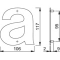 Produktbild von HOPPE® - OA-Hausnummer, E610-621 Buchstabe a, edelstahl matt