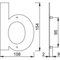 Produktbild von HOPPE® - OA-Hausnummer, E610-621 Buchstabe b, edelstahl matt