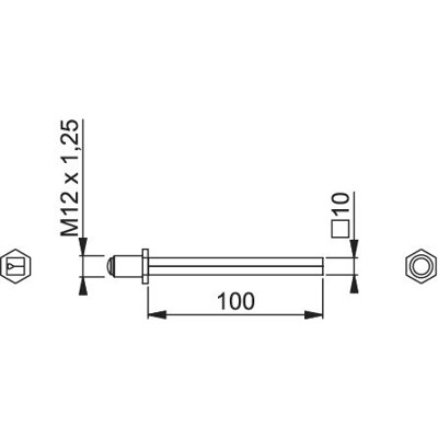 Produktbild von HOPPE® - Rollenwechselstift FDW, 10x100mm,TS 57-78 verzinkt