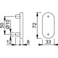 Produktbild von HOPPE® - Schlüsselrosette FS-E55S,oval,OL, 8mm,F69