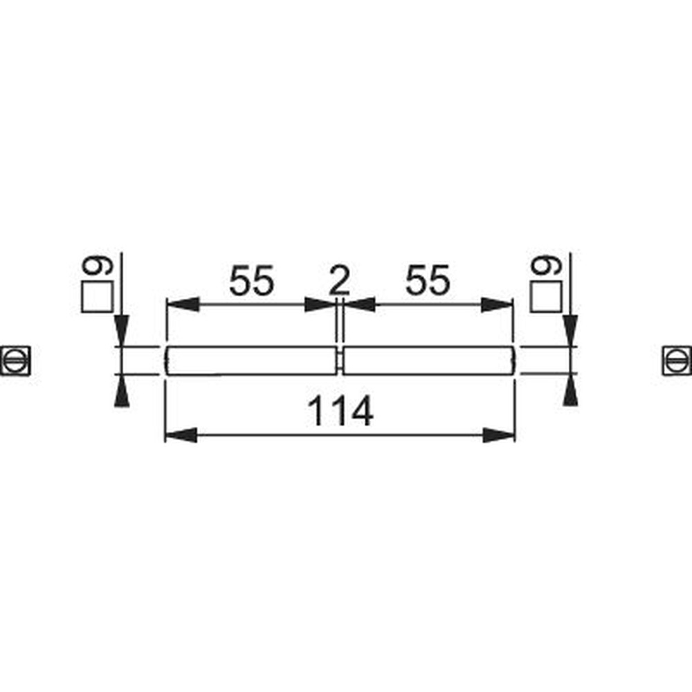 HOPPE FS Antipanikstift FSAP, 9x114mm, LA 55/ LI 55mm,TS 40-62 verzinkt Produktbild img2 L