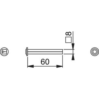 Produktbild von HOPPE® - Profilstift I, 8x60mm,TS 32-41 verzinkt