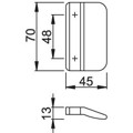 Produktbild von HOPPE® - Ziehgriff, ohne Steg, 70mm, K435, Kunststoff, signalweiß matt