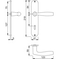 Produktbild von HOPPE® - Drückergarnitur Vitória M1515/302, LS,BB72/8,F71,TS 37-47,o. No.