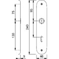 Produktbild von HOPPE® - Langschildpaar 273P, oval o. No., BB 72, F1