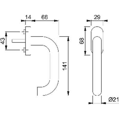 Produktbild von HOPPE® - Fenstergriff VK7, Edelstahl