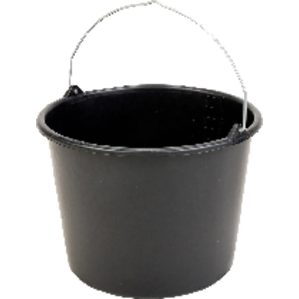 Baueimer 20L schwarz Knopfbügel, L-Skala Produktbild img2 L