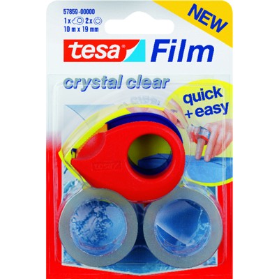 Produktbild von tesa® - tesafilm Mini Abroller für 2 Rollen 10m:19mm kristallklar