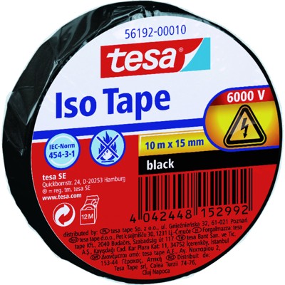 Produktbild von tesa® - Isolierband schwarz 10m x 15mm