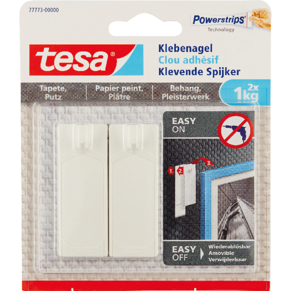 tesa® Klebenagel 77773 für Tapete und Putz Max. 1kg Produktbild img2 L
