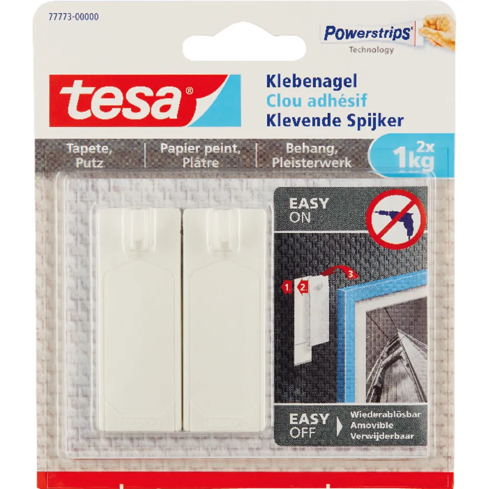 tesa® Klebenagel 77773 für Tapete und Putz Max. 1kg Produktbild img3 L