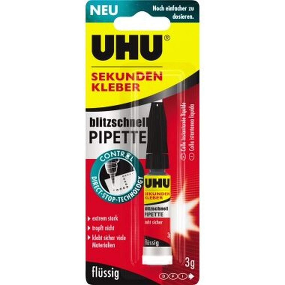 UHU® Sekundenkleber blitzschnell 3g Produktbild img1 L
