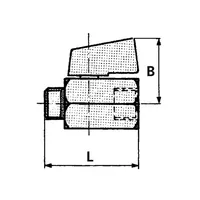 Produktbild von RIEGLER - Mini-Kugelhahn »valve line«, MS vern., Drehgriff, G 3/8 IG (373.02-E)