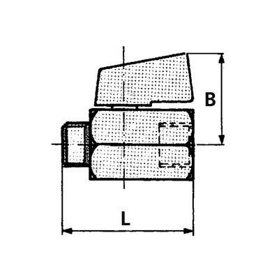 Produktbild von RIEGLER - Mini-Kugelhahn »valve line«, MS vern., Drehgriff, G 3/8 IG/AG (373.22