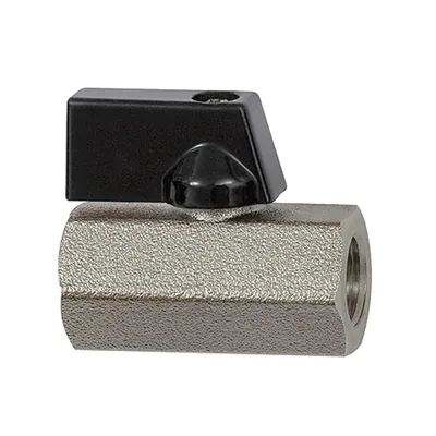 Produktbild von RIEGLER - Mini-Kugelhahn »valve line«, MS vern., Drehgriff, G 1/2 IG (373.03-E)