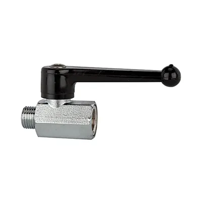 Produktbild von RIEGLER - Mini-Kugelhahn, sandgestrahlt, MS vern., Handhebel, G 1/4 IG/AG (374.