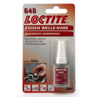 Produktbild von LOCTITE® - 648 Fügeklebstoff hochfest niedrigviskos anaerob grün 5ml Flasche