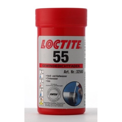 Produktbild von LOCTITE® - 55 Gewindedichtfaden Polyamid mit inerter Paste weiß, 160m Dose