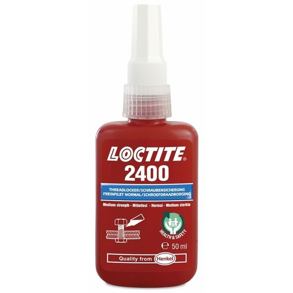 LOCTITE® 2400 Schraubensicherung anaerob, mittelfest, blau, 50ml Flasche Produktbild img1 L