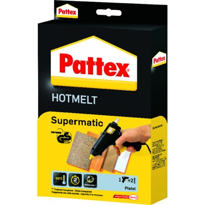 Produktbild von Pattex® - Pistole Hot(melt) Supermatic PXP 06 mit zwei Hot Sticks