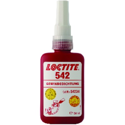 Produktbild von LOCTITE® - 542 Gewindedichtung mittelfest braun niedrigviskos, 50ml Flasche