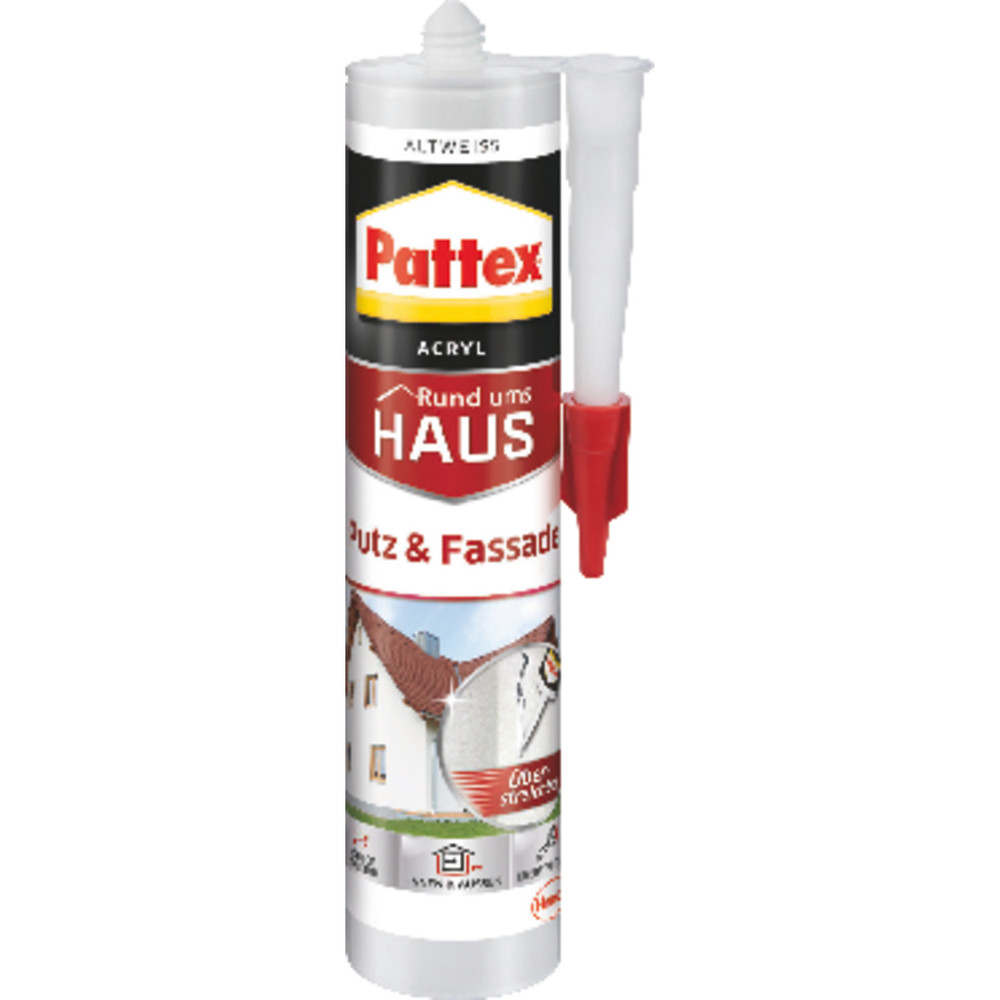 Pattex® Putz+Fassade Acryl300ml, altweiß Produktbild img1 L