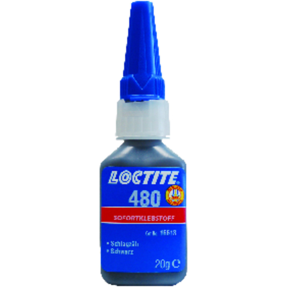 LOCTITE 480 Flexibler Sofortklebstoff schwarz, niedrigviskos, 100gr Flasche Produktbild img1 L
