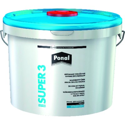 Produktbild von Ponal - Super 3 PVAc Holzleim weiß wasserfest, alterungsbeständig 10kg Eimer