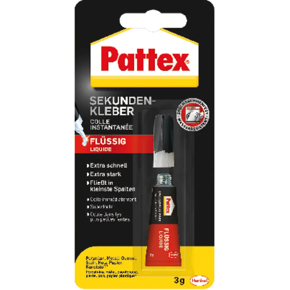 Pattex Sekundenkleber Classic flüssig Produktbild img1 L