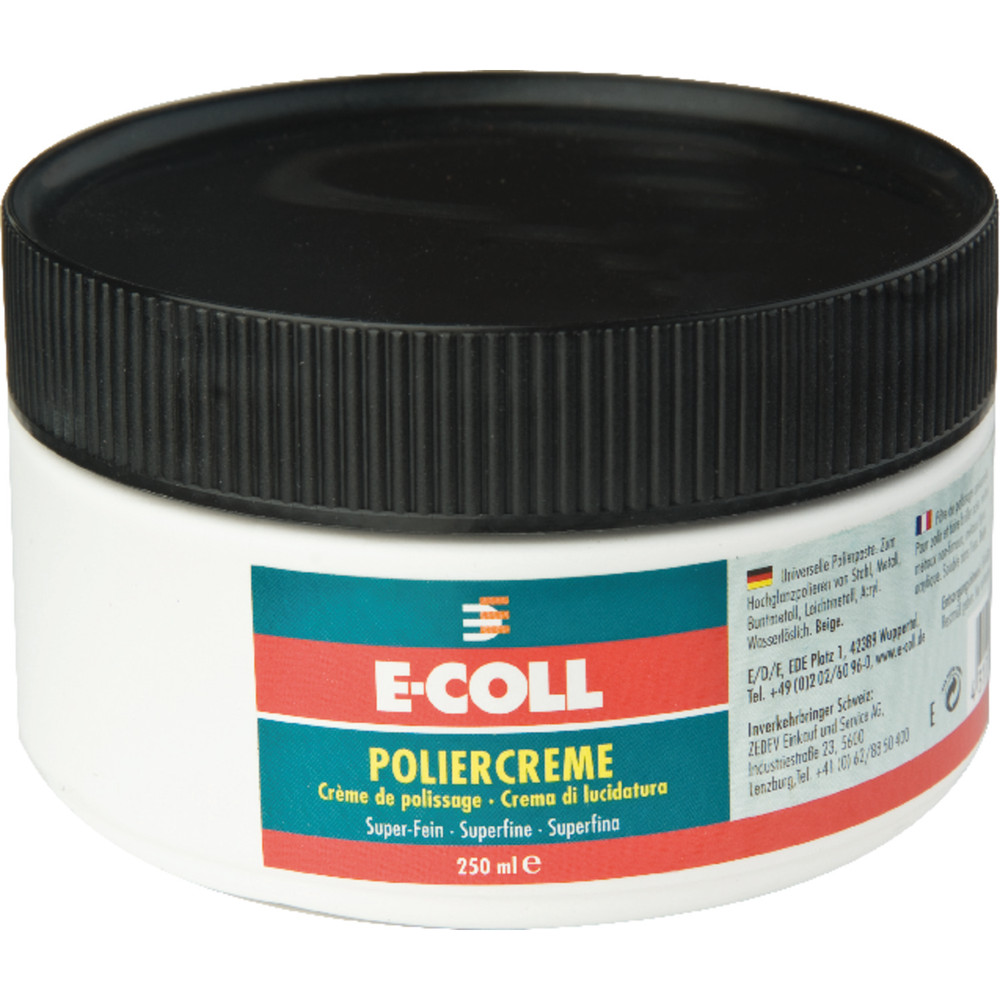 E-COLL Poliercreme Universal rosa silikonfrei, wasserlöslich, 250ml Dose Produktbild img2 L