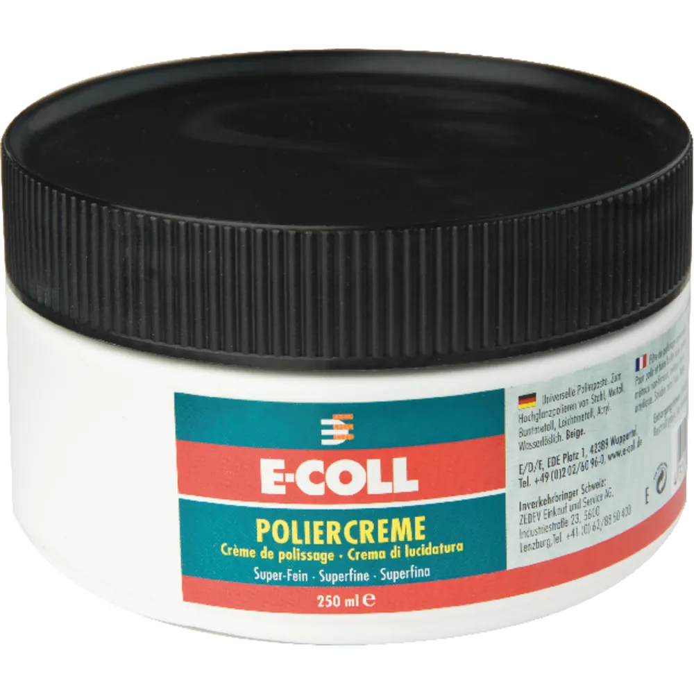 E-COLL Poliercreme Universal rosa silikonfrei, wasserlöslich, 250ml Dose Produktbild img2 L